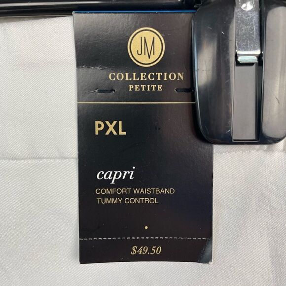 NWT JM Collection White Capri Pants Size Petite XL - Picture 6 of 7